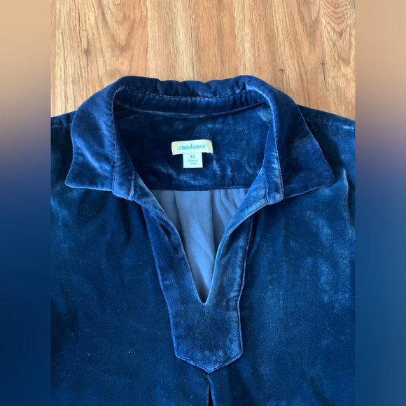 Sundance Silk Blend Velvet Nuance Top Blouse Shirt Long Sleeve XS - Picture 7 of 8